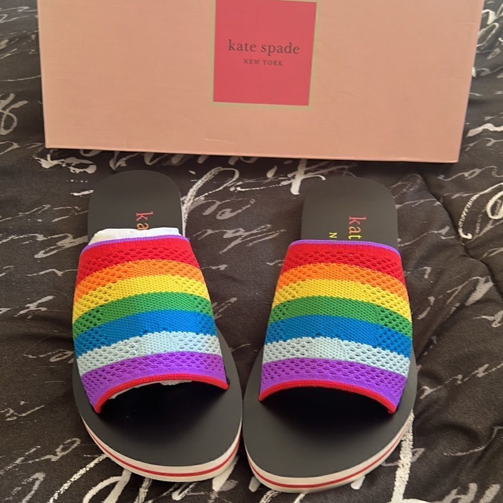 NWT Kate Spade rainbow Sandals 5